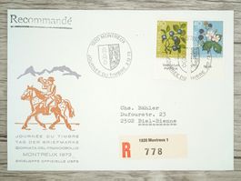 TR07 Enveloppe + Timbre Suisse 1973