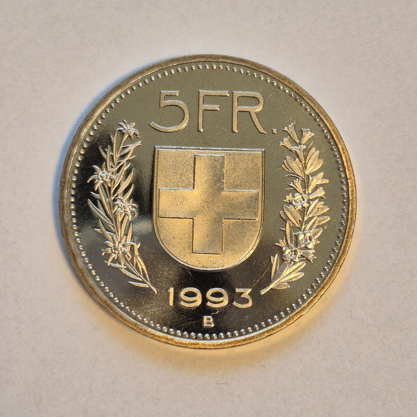 Tutti le monete: 5 Franken 1993 Schweiz – Usato da Schlieren venduto da num.boutique 1