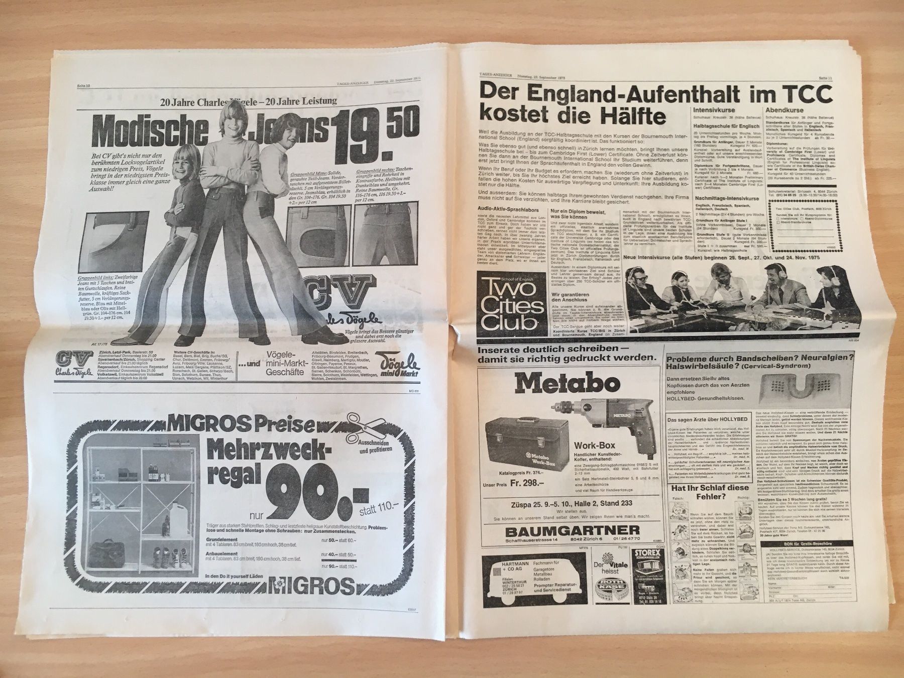 Zeitschriften & Magazine: Tagesanzeiger vom 23. September 1975 – Gebraucht aus Luzern von Jiggy_8898 3