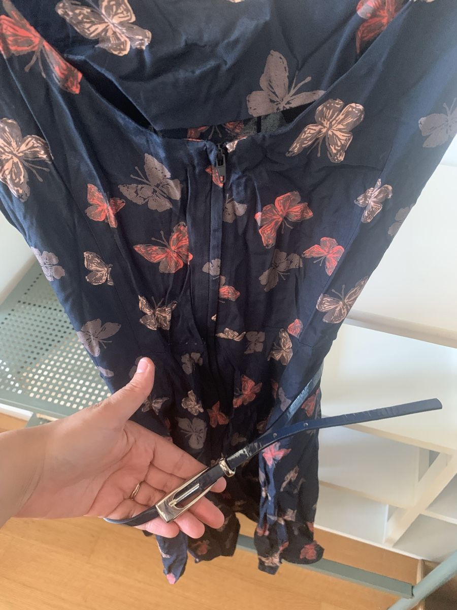 Vestiti: Apricot Kleid mit Schmetterlingprint – Nuovo (secondo la descrizione) da Basel venduto da ari_xy65 3