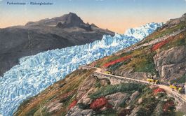 Voiture postale Oldtimer Bus furkastrasse lieve piega