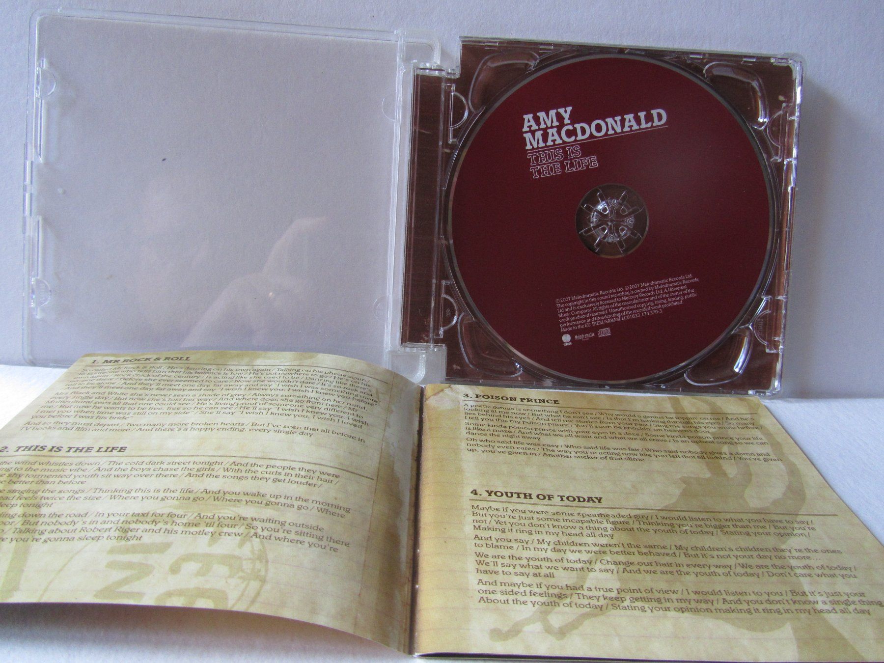 CDs: Amy MacDonald, CD, this is the life – Gebraucht aus Weiningen ZH von dietsch57 2