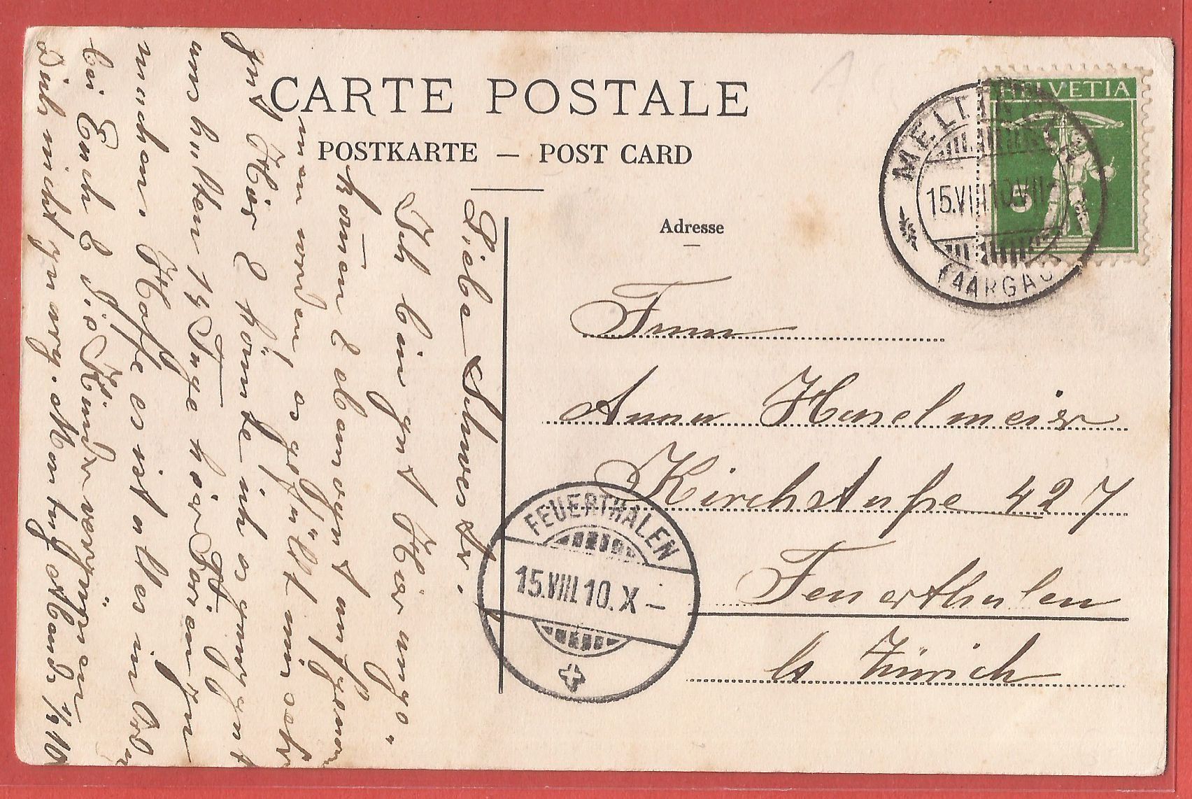 Cartes postales: Mellingen Kirchgasse - 1910 – D'occasion à Fislisbach par Porano 1