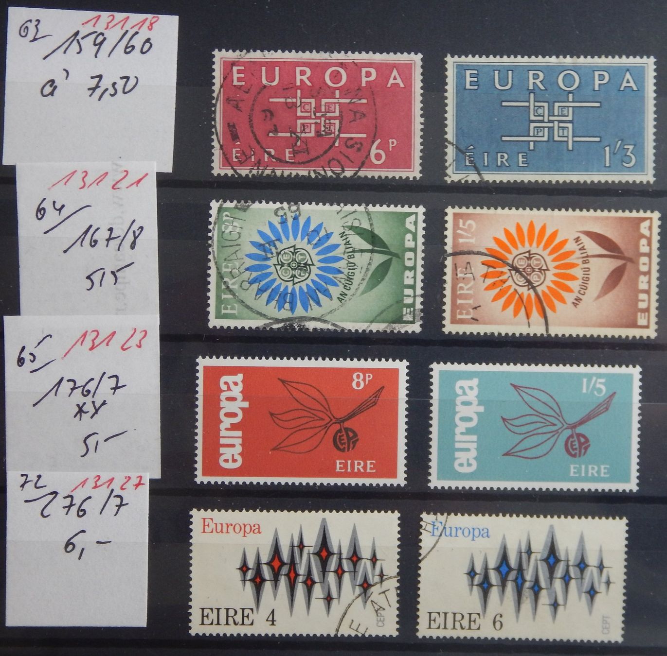 Tutti i francobolli: Irland ex. Kat. 159-277 **/gest. Europa – Usato da Zürich venduto da Muehlekauf