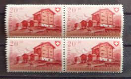 1948 Schweiz 4-Block 20 postfrisch