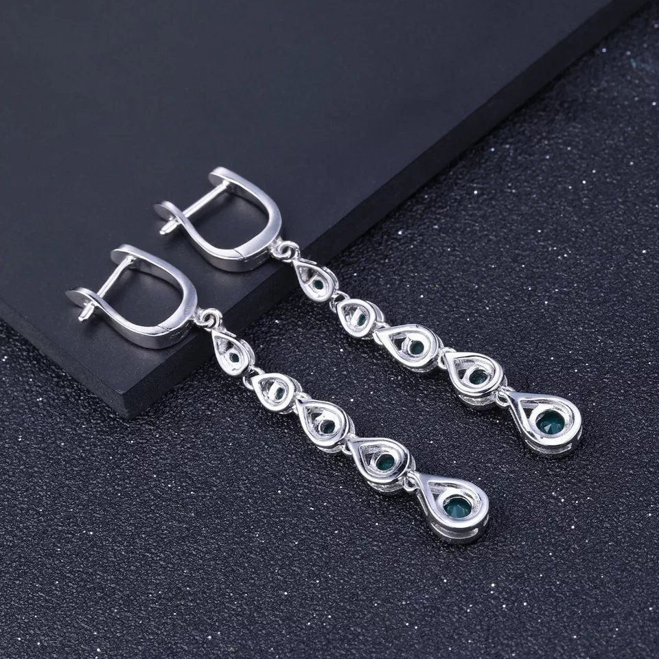 Orecchini pendenti & Orecchini a lobo: Ohrringe Silber mit Grünem Achat – Nuovo e nell'imballaggio originale da Biel/Bienne venduto da Schmuck_Sale 2