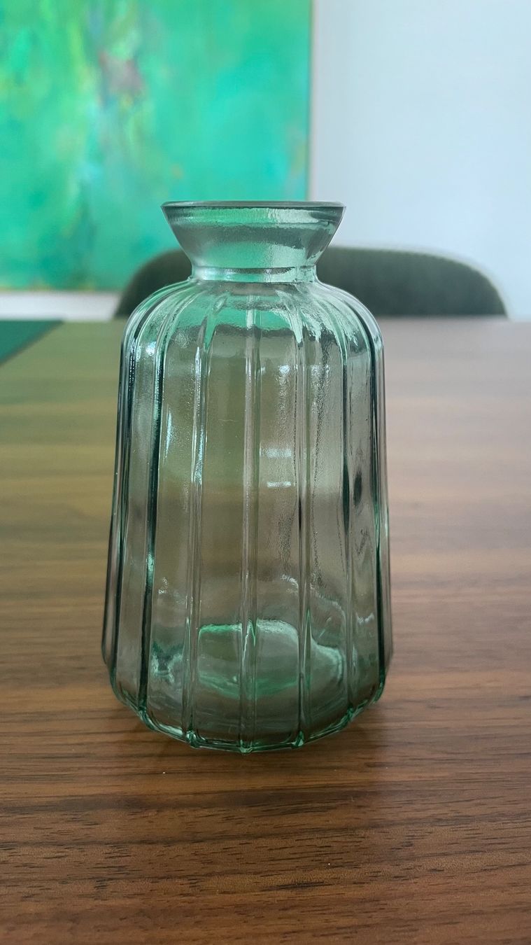 Vasen & Gefässe: 5 Glasvasen grün geriffelt klein – Gebraucht aus Wetzikon ZH von Filopf 3