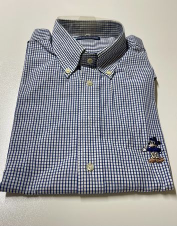 Donaldson Walt Disney Herrenhemd 42 blau/weiss kariert - NEU