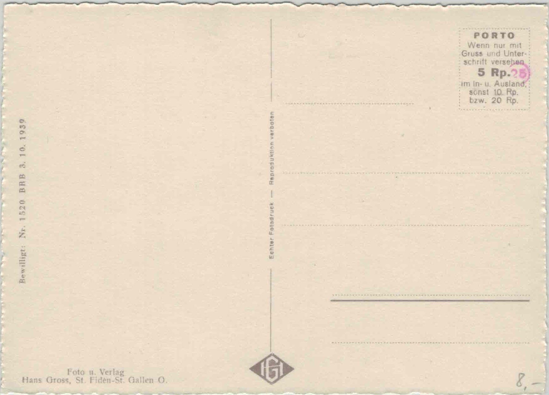 Cartoline postali: SG 235 ST. GALLEN GF – Nuovo (secondo la descrizione) da Fribourg venduto da philafri 1