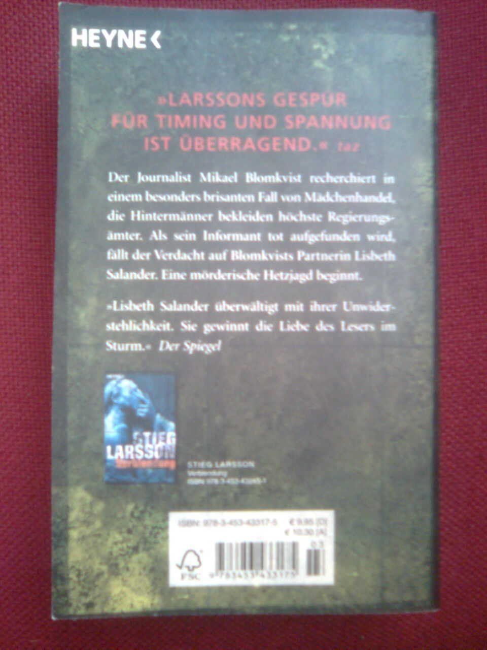 Libri: Stieg Larsson Verdammnis – Usato da Basel venduto da Alacant 1