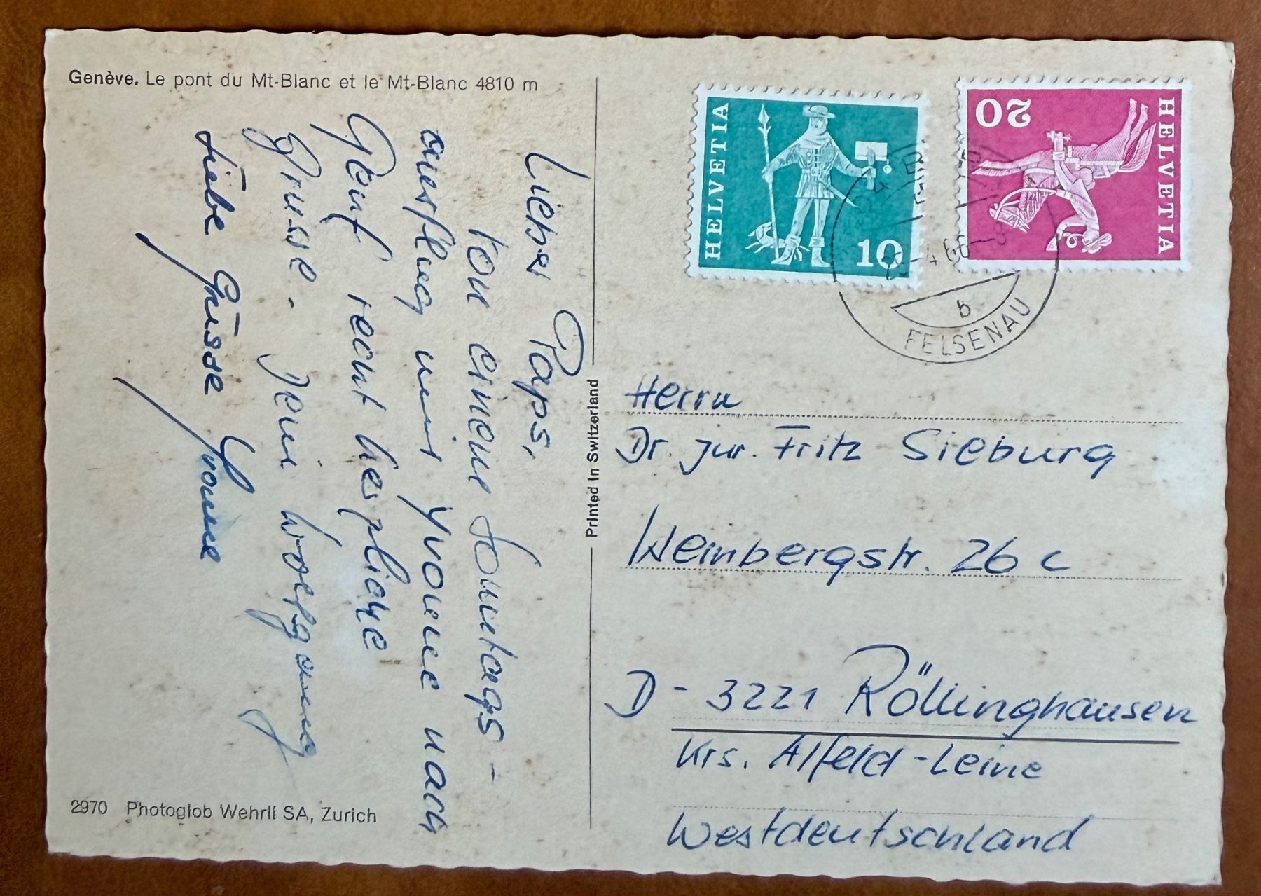 Cartoline postali: Genève - Tram sur pont du Mt Blanc – Usato da Lutry venduto da Ediego 1