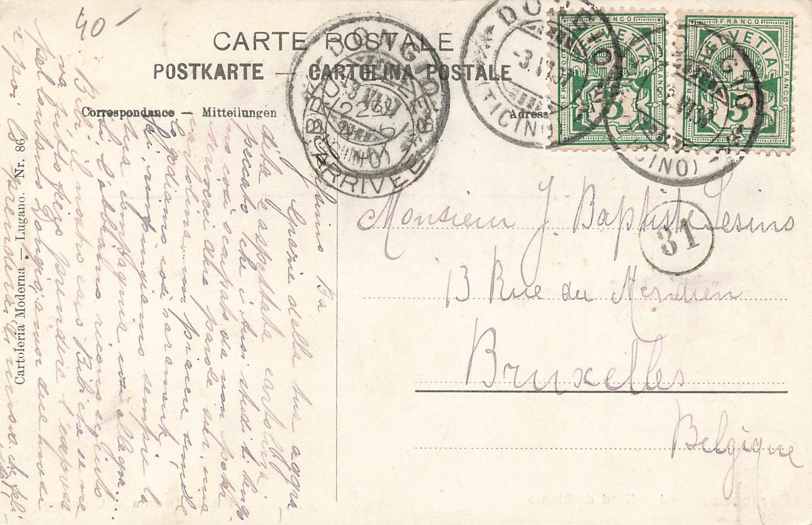 Cartoline postali: Corzoneso Blenio – Usato da Biasca venduto da Blenio71 1