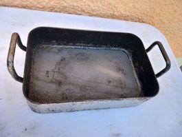 Bratenblech mit Griffen Metall gebraucht sehr massiv, schwer