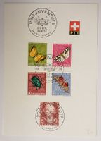 JB53) 1957 Pro Juventute FDC auf PTT Blatt kt. 50.-