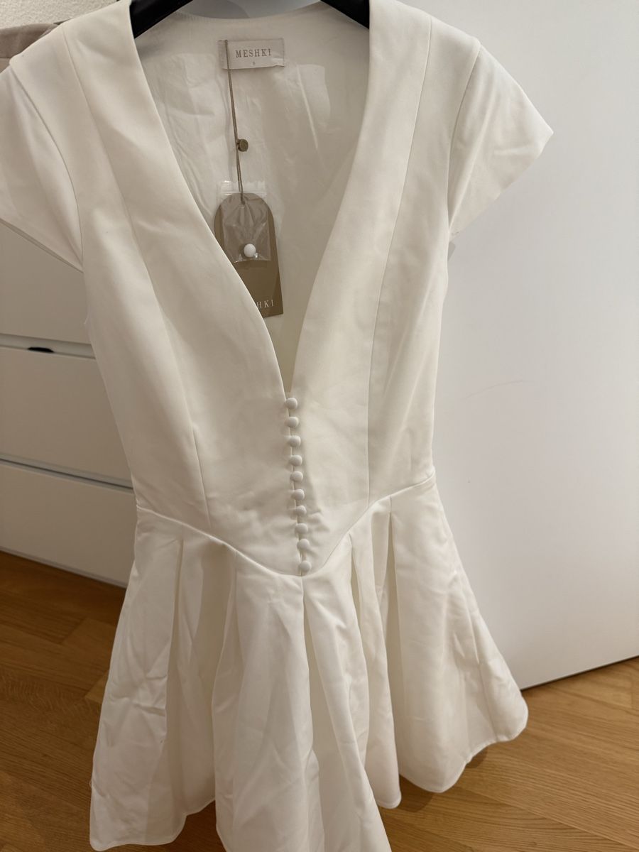 Vestiti: Meshki weiss Mini Kleid - S – Nuovo e nell'imballaggio originale da Zug venduto da sschnide92 1