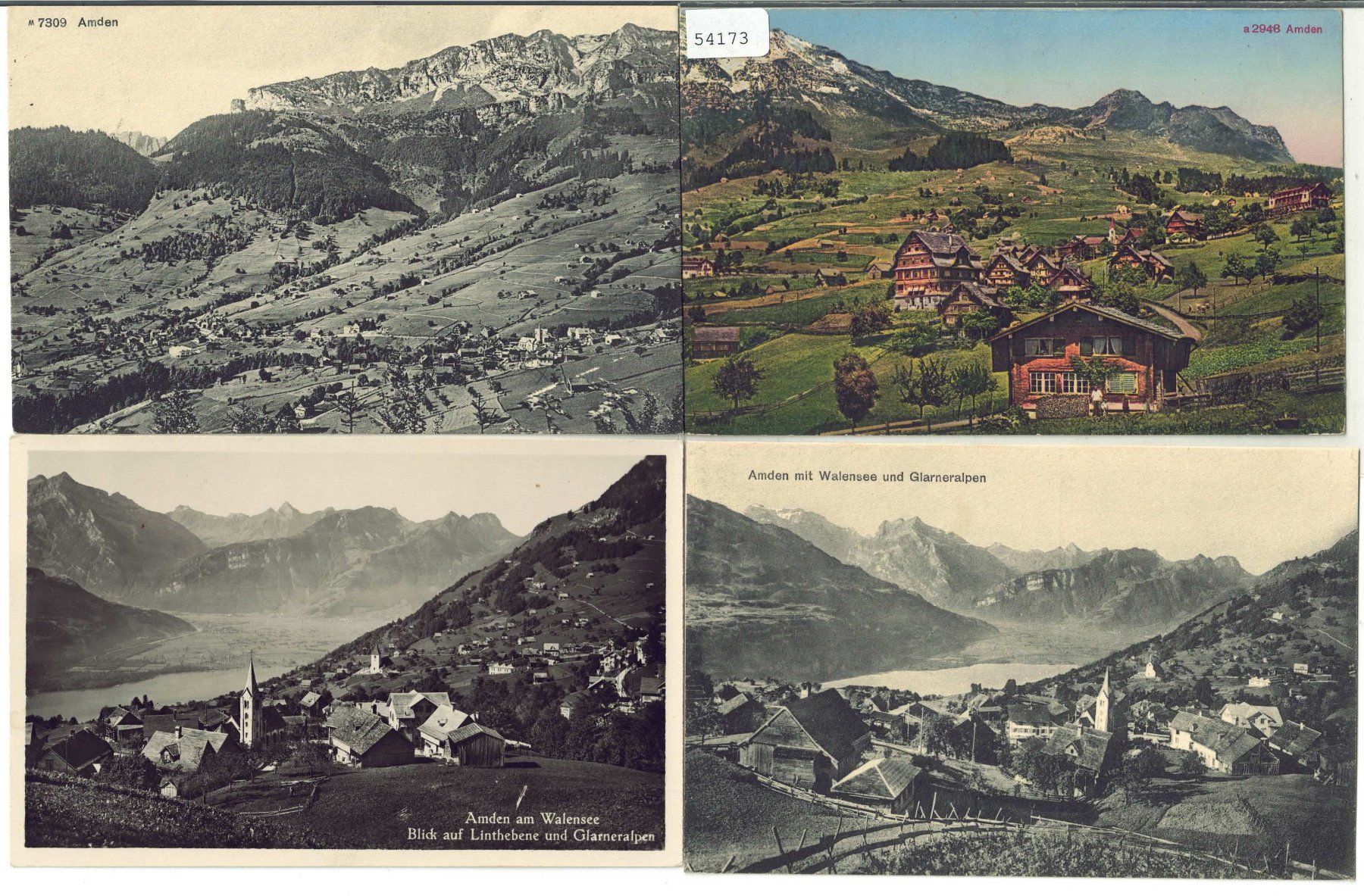 Cartoline postali: 4 AK - Amden – Usato da Ettingen venduto da Kartenplanet
