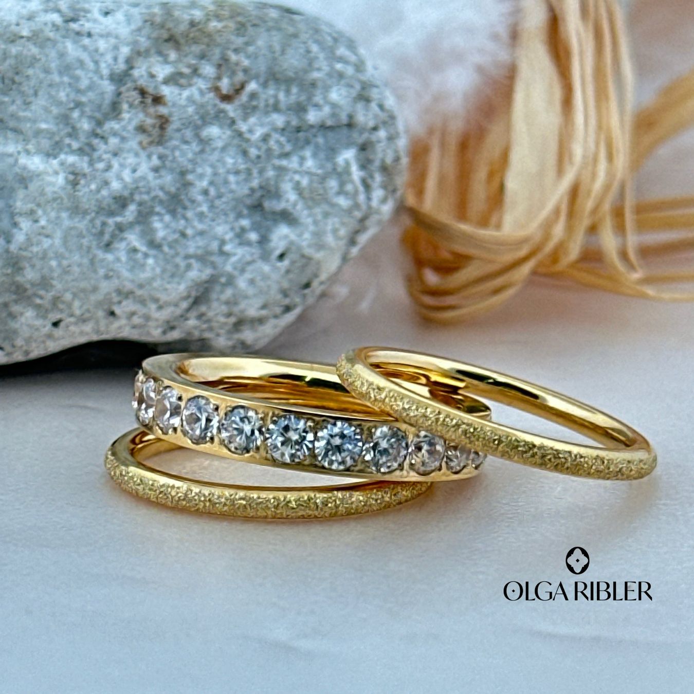 Olga Ribler Anelli: Edelstahl  Ring Set aus 3 Ringen Grösse 56 – Nuovo (secondo la descrizione) da Luzern venduto da Schmuckoutlet 4