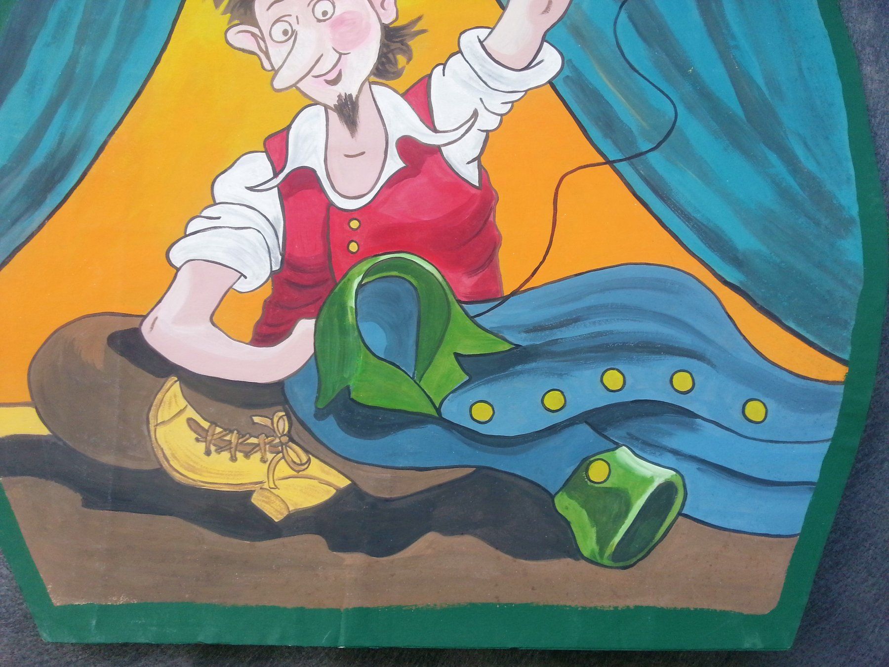 Dipinti: Gemälde Märchen: Das Tapfere Schneiderlein, um 2000 – Usato da Oberriet SG venduto da ganesh435 2