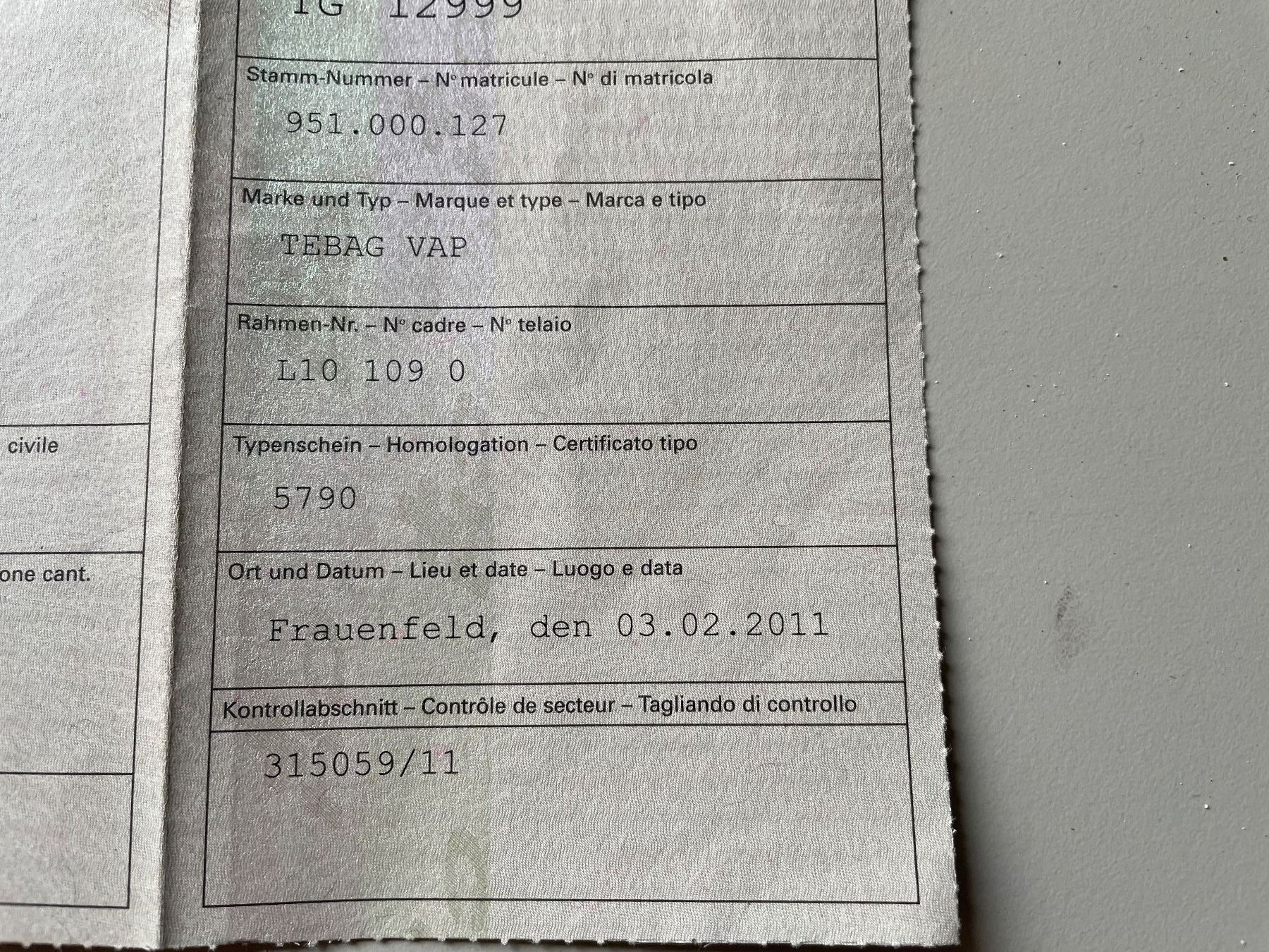 Ciclomotori: Mofa/Töffli Tebag VAP mit Ausweis – Usato da Rietheim venduto da Ggl 9