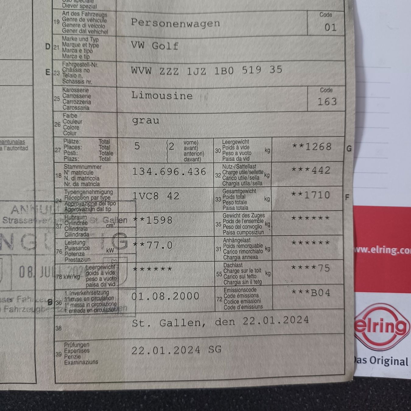 VW Autos: VW Golf 4  1.6 L – D'occasion à Niederhelfenschwil par kaefer97 6