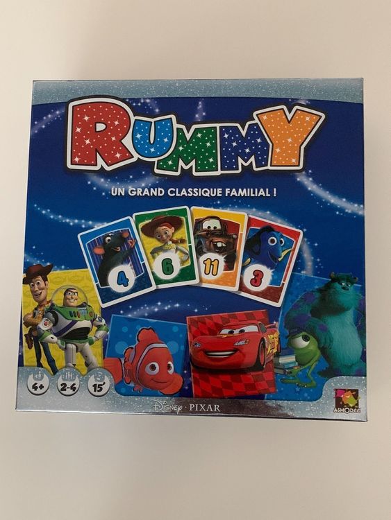 Jeu société de cartes Rummy Disney pixar (Neu und originalverpackt) in ...