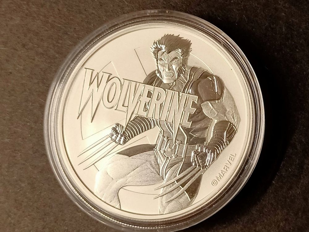 WOLVERINE 1 UNZE OZ MARVEL RAR SILBER letzte Stück SELTEN (Neu und ...
