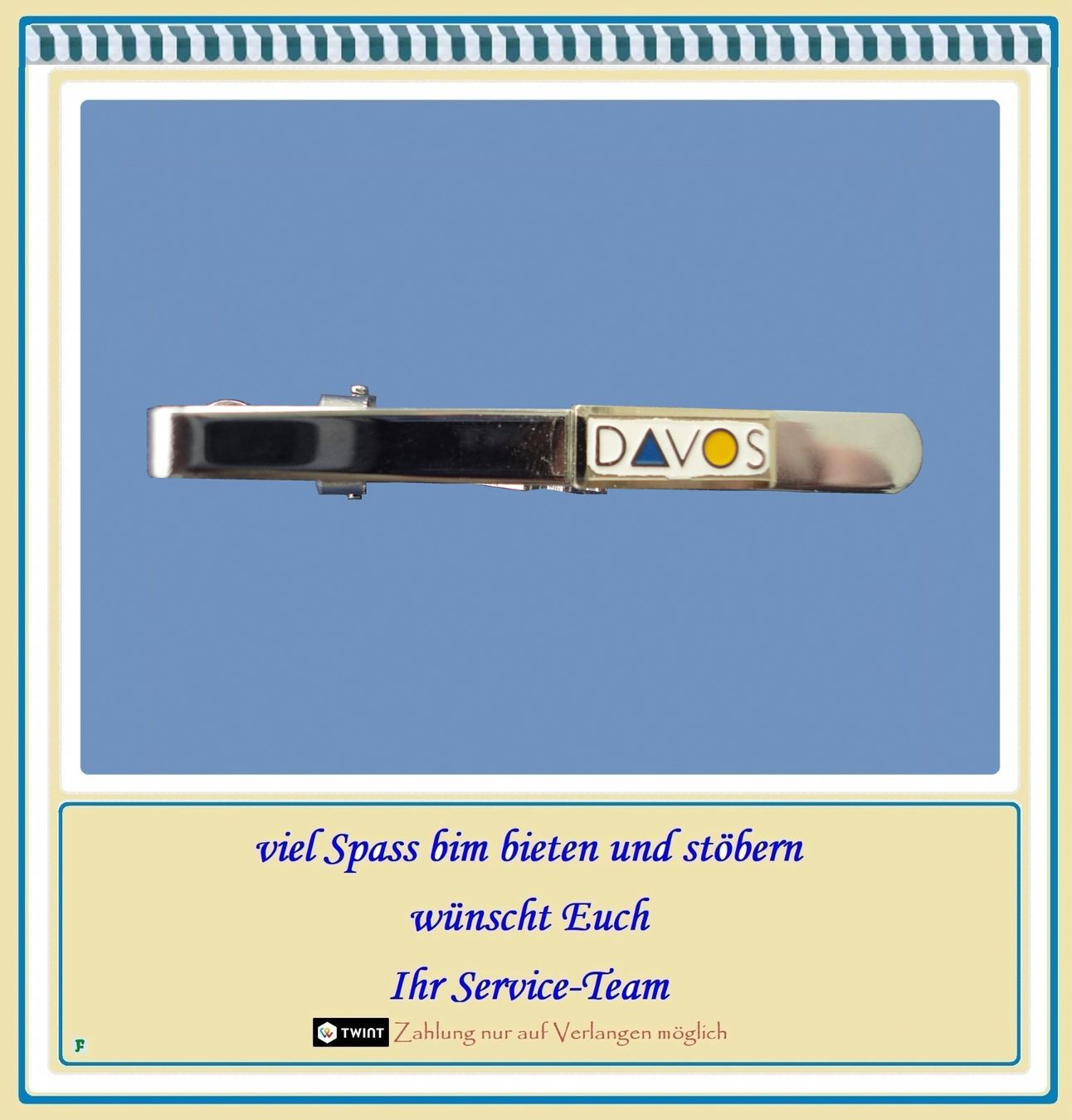 Placchette & Badge: „DAVOS” • Krawattennadel – Nuovo (secondo la descrizione) da Münchwilen TG venduto da FLOHMIFLITZER 2