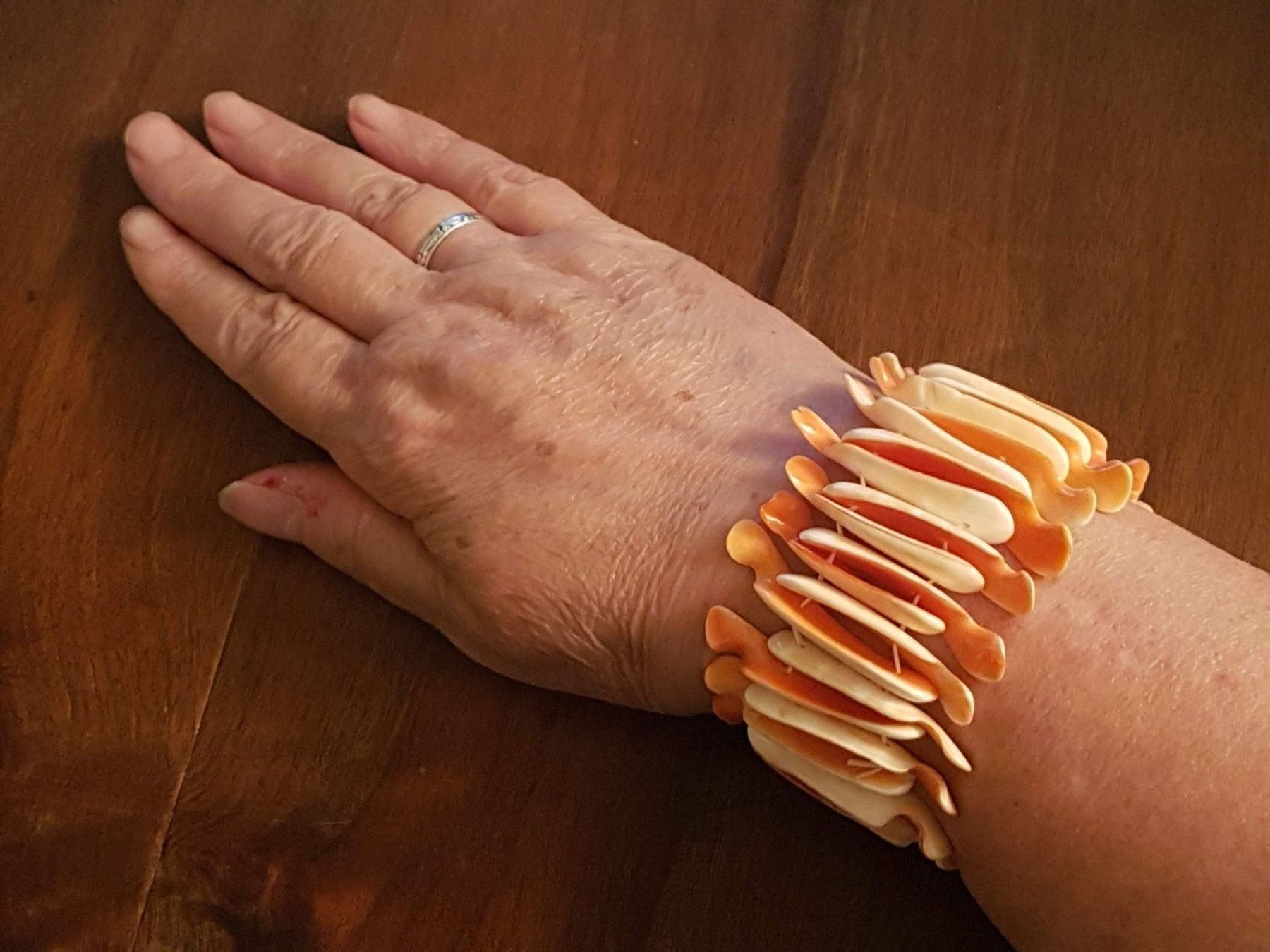 Armbänder & -reifen: Armband Muschel lachs beige – Gebraucht aus Ettingen von Maranathatalitha 4