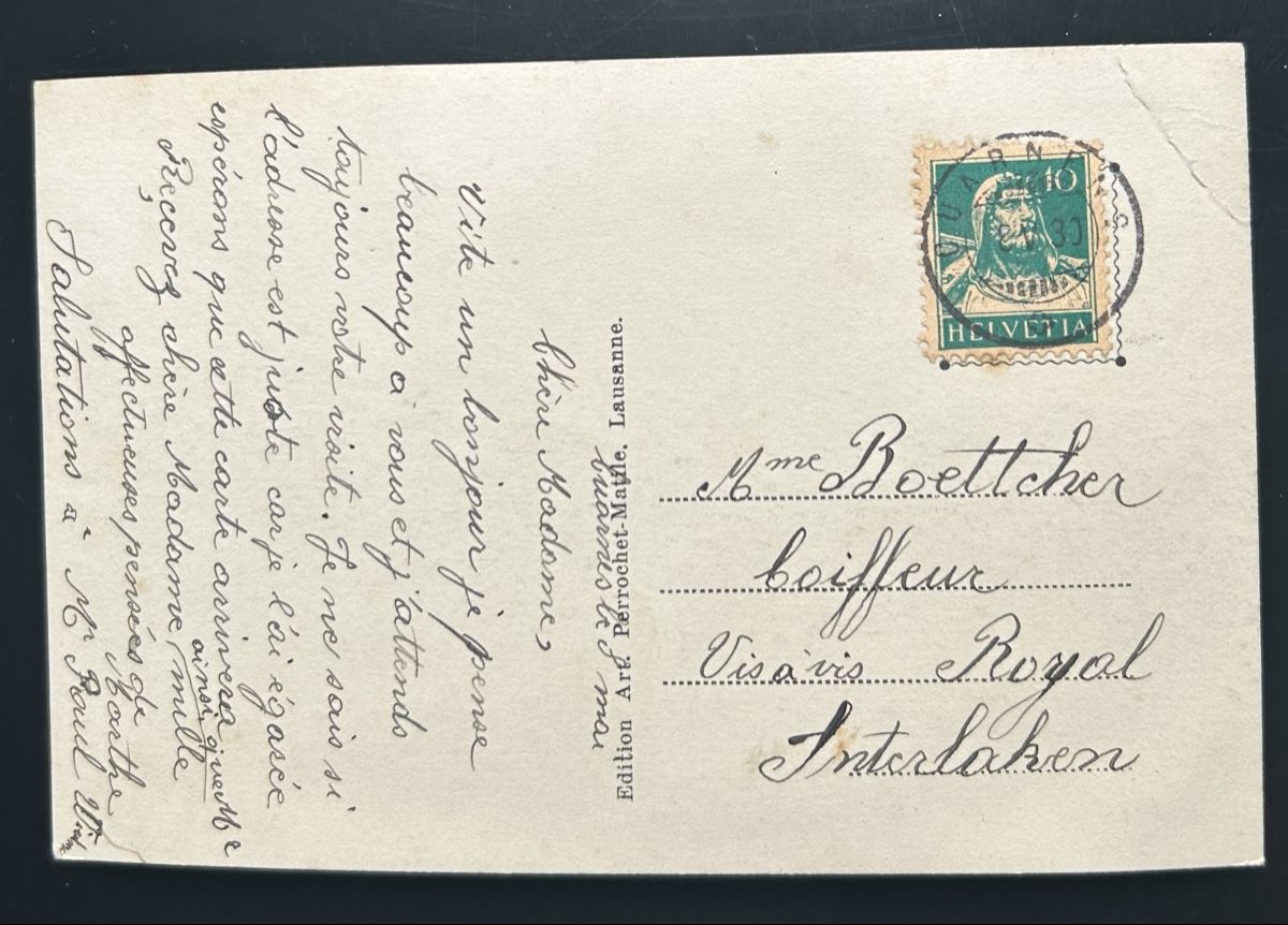 Cartoline postali: Cuarnens Hotel de France – Usato da Horw venduto da Tellbub 1