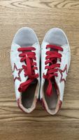 Sneakers white red star size 38 Made in Italy 