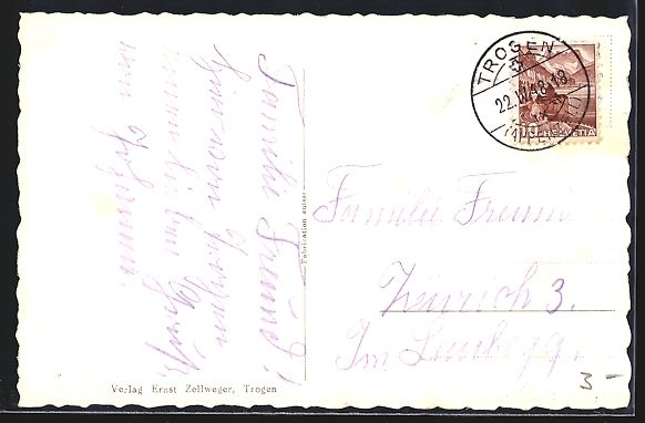 Cartoline postali: AK Trogen, Kinderdorf Pestalozzi, 1948 – Usato da Berlin venduto da bartko-reher 1