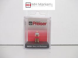 Preiser 28234 Figur "Mann mit Bierkasten" 1:87 H0