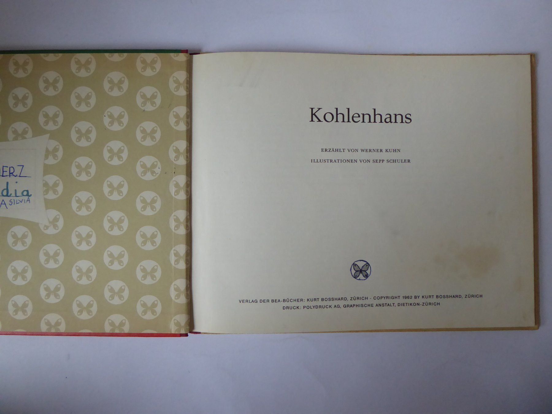 Bücher: Buch: Kohlenhans, BEA, 1962, antik – Gebraucht aus Turbenthal von Panau 1