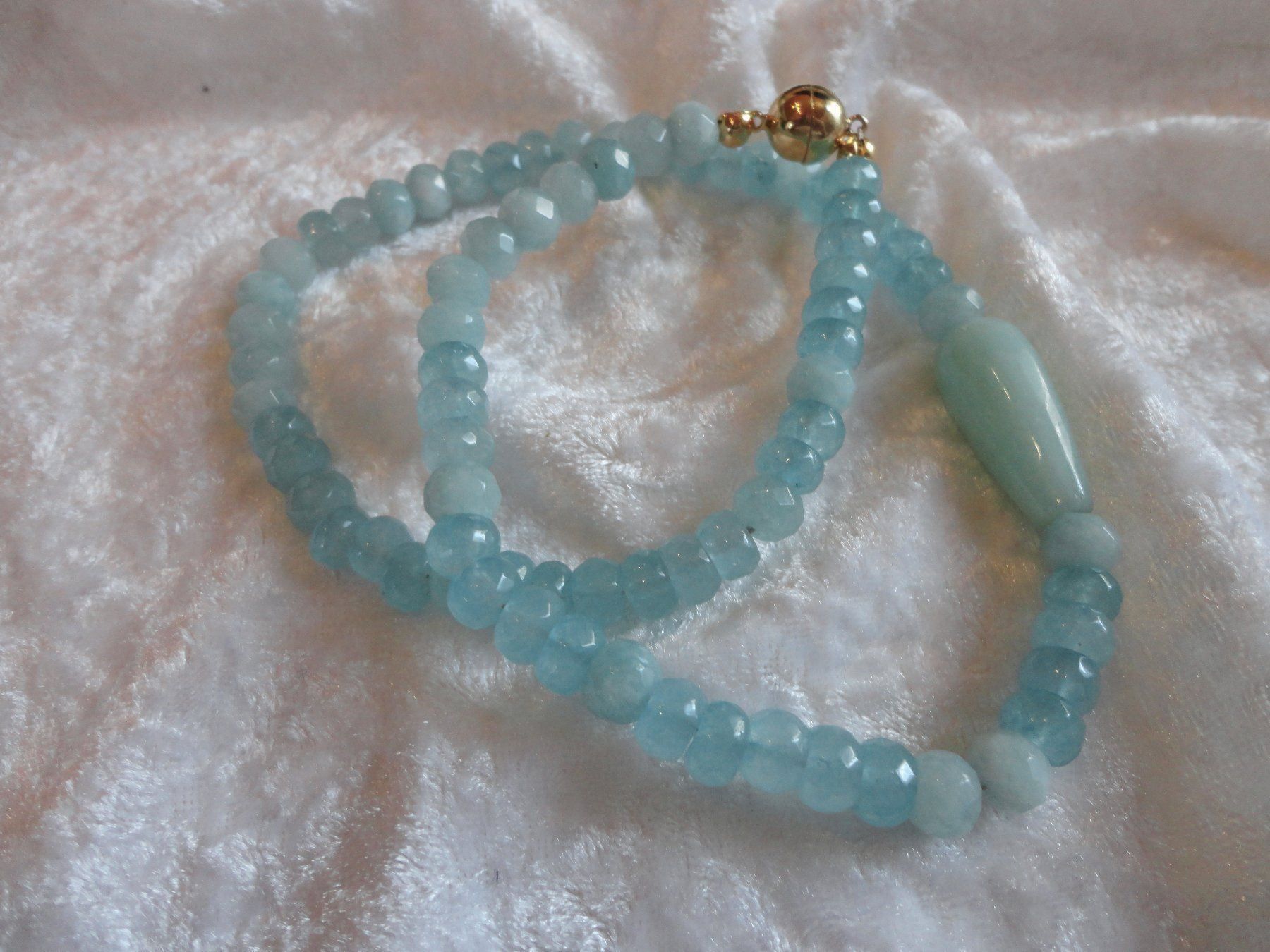 Catenine: Halskette - Aquamarin -behandelt – Nuovo (secondo la descrizione) da Biberist venduto da tl-schmuck 2