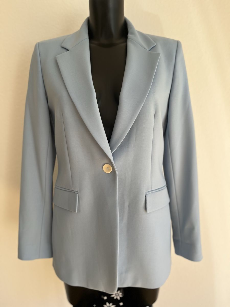Massimo Dutti Jacken: Massimo Dutti Blazer hellblau, Gr 38, 45% Wolle – Gebraucht aus Baden von Didi_sunshine