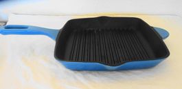 Gusseisen Grillpfanne Kuhn Rikon quadratisch blau