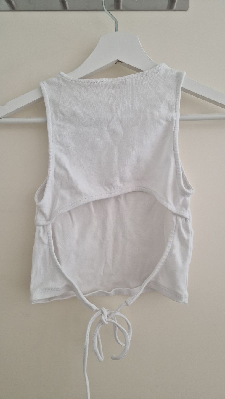 Tally Weijl Top: Sommerliches Top, weiss mit Spruch – Usato da Benglen venduto da Belen.abr 1