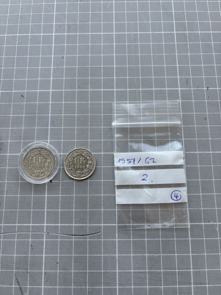 Tutti le monete: 1Franken Silbermünzen Set 2 stk. – Usato da Flawil venduto da Pirar 2