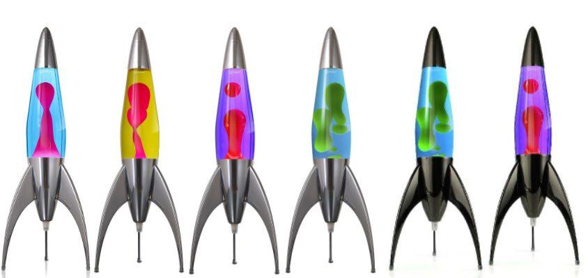 Lava Lampe Original Lavalampe In Form Einer Rakete – Magma-Lampe ...