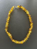 Collier en ambre naturel tons miel et cognac