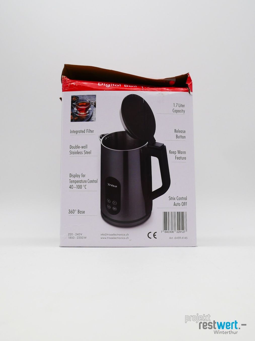 Trisa Bouilloires électriques: TRISA ELECTRONICS Digital Boil Wasserkocher 1.7 L – Neuf (Voir description) à Winterthur par Restwert_Winterthur 5