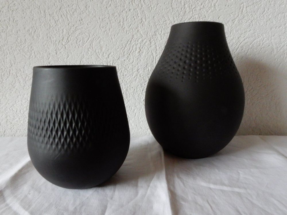 2 Vasen Villeroy & Boch schwarz Collier Kaufen auf Ricardo