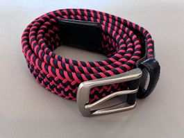 KJUS Golfgürtel M – Rot/Dunkelblau – Stretch