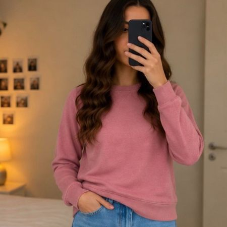 Bershka Women's Pink Sweatshirt