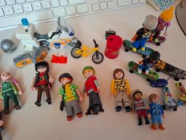 Playmobil Figuren Set, Notfallarzt-Motorrad, Biker, Skater..