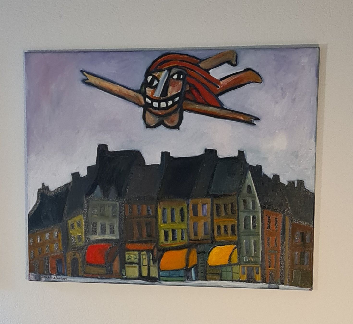 Dipinti: Timmermahn "flying mother over Amsterdam" Oelgemälde – Nuovo (secondo la descrizione) da Ostermundigen venduto da louisetcoco13