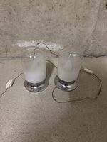 2x space age lamp 1970s chrome metal