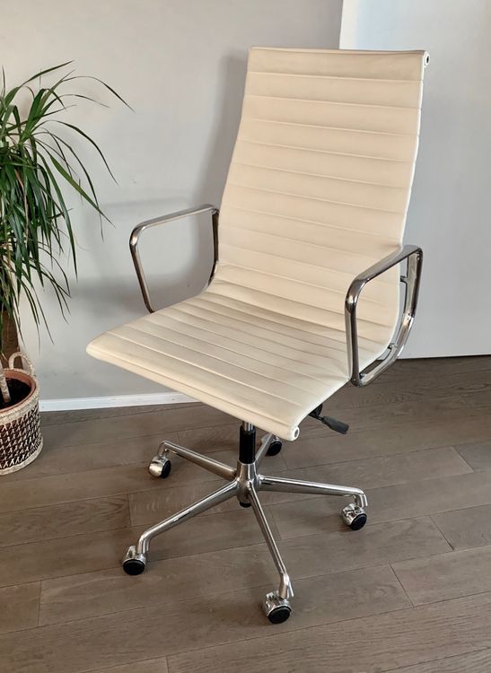 Vitra Eames Aluminium Chair EA 119 Bürodrehstuhl mit Leder Kaufen auf