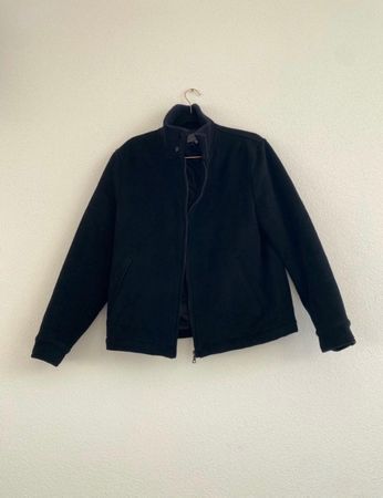 ZARA KURZE WOLL JACKE SCHWARZ GR. L