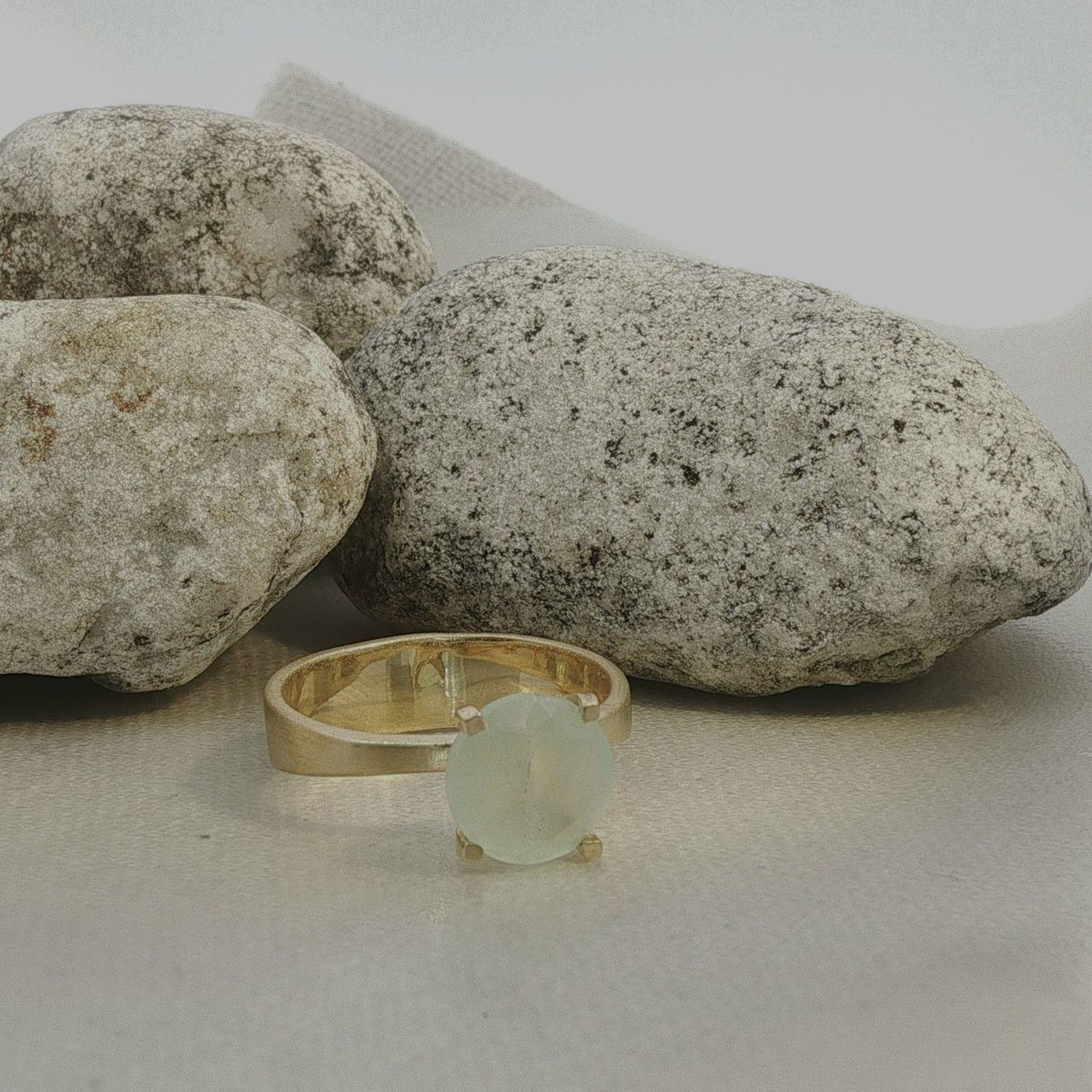 Olga Ribler Ringe: Prehnit Ring Silber Unikat 62 – Neu (gemäss Beschreibung) aus Luzern von Schmuckoutlet